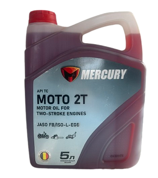 Масло моторн. Mercury API TC MOTO 2T 5L MOTOR OIL FOR TWO-STROKE ENGINES JASO FB/ISO-L-EGB